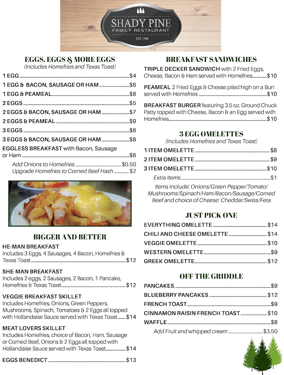 Menu Shady Pine Family Restaurant-2