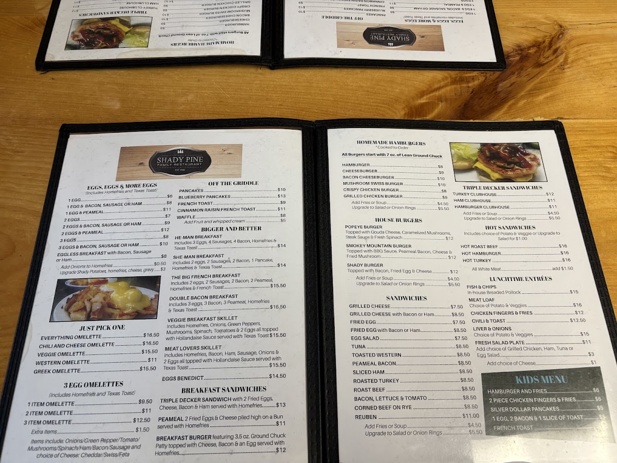 Menu Shady Pine Family Restaurant-3
