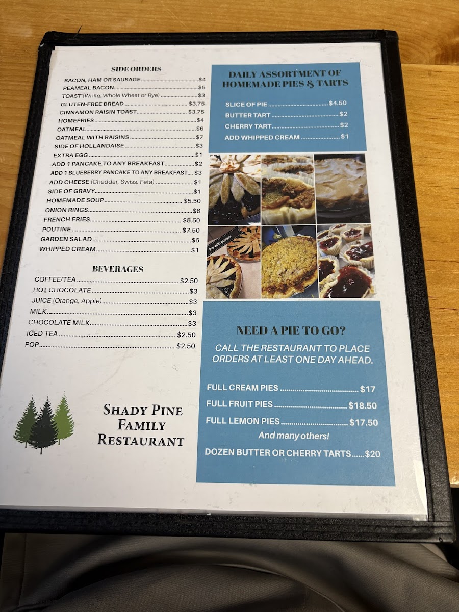 Menu Shady Pine Family Restaurant-4