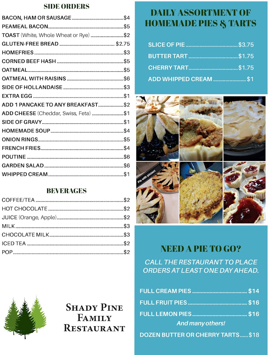 Menu Shady Pine Family Restaurant-5