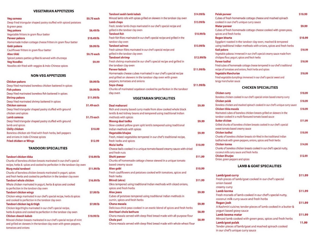 Menu Shahi Flavours Meat & Indian Food-2