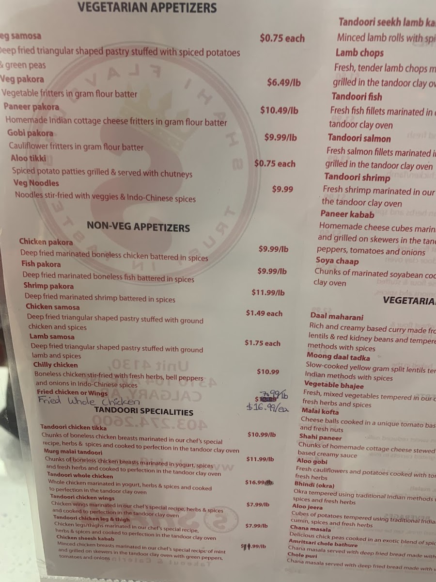 Menu Shahi Flavours Meat & Indian Food-4