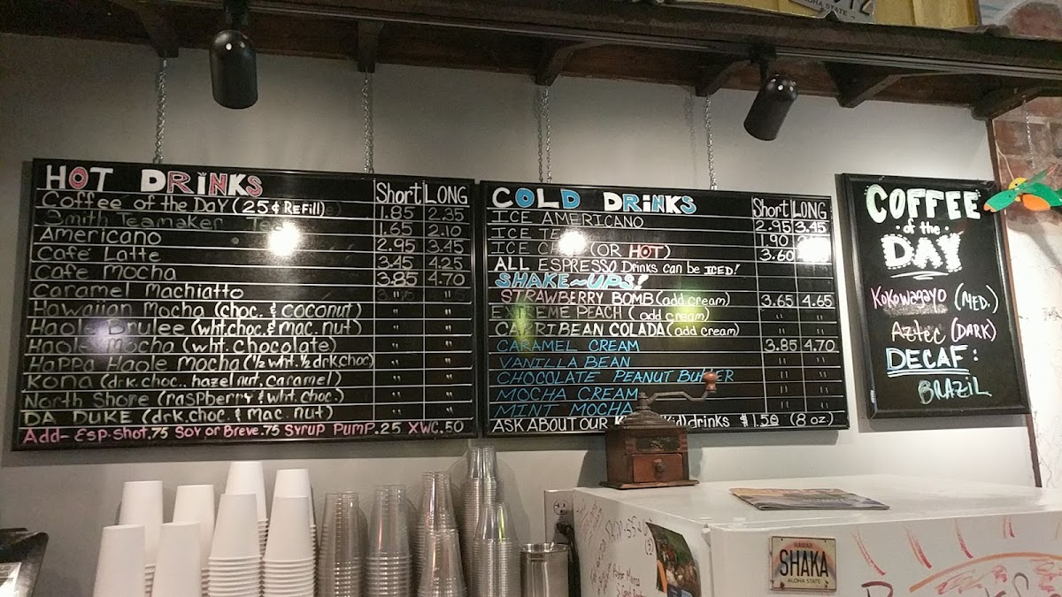 Menu Shaka Shack Coffee & More-1