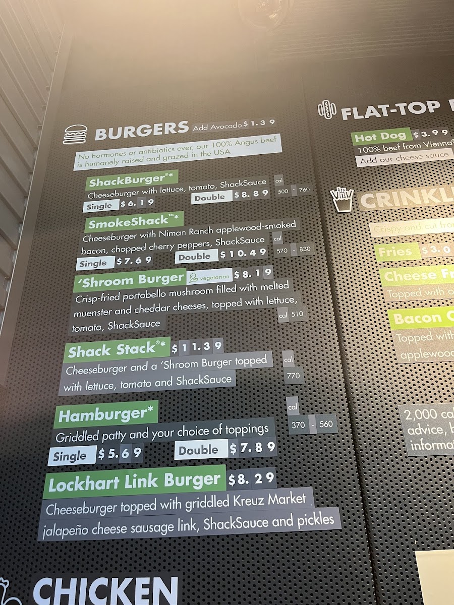 Menu Shake Shack Austin, Domain-10