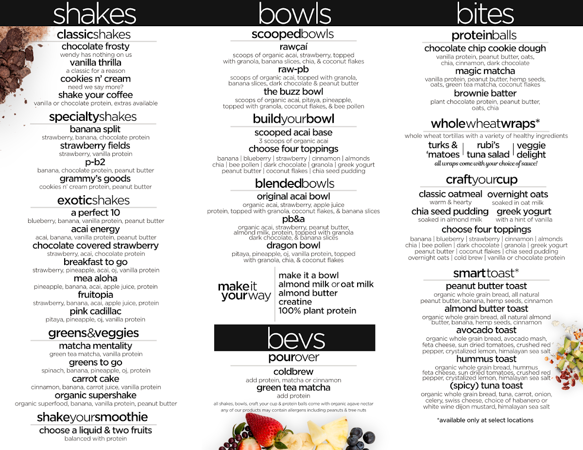 Menu Shake Smart-1