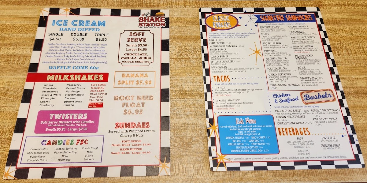 Menu Shake Station-2