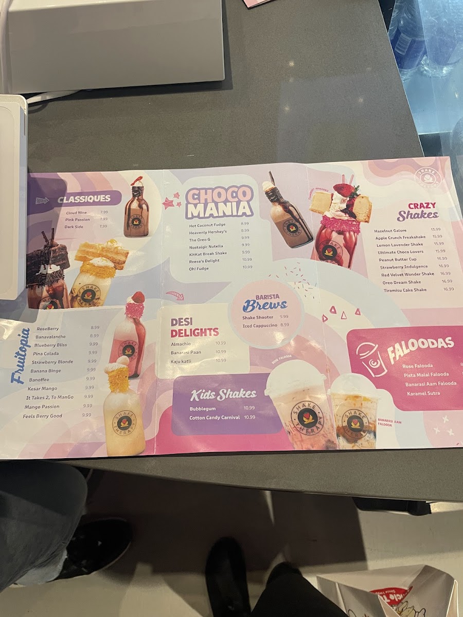 Menu Shake Therapy The Well-8