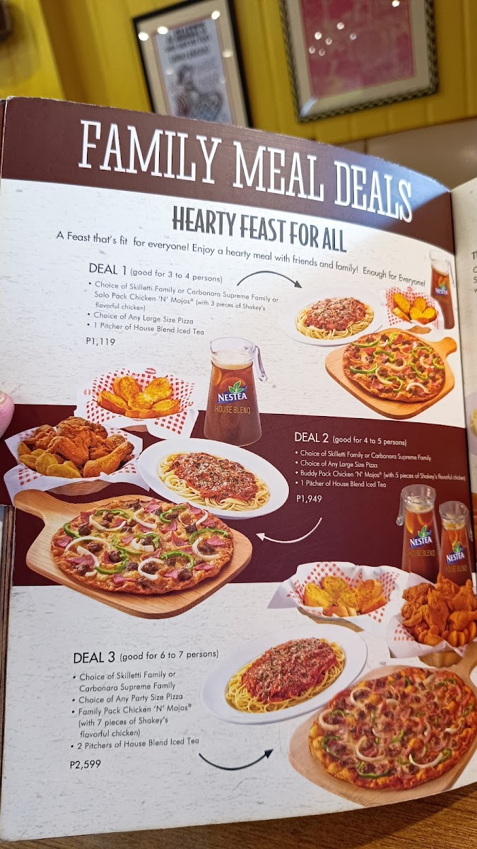 Menu Shakey's Pizza Parlor - Araneta City-1