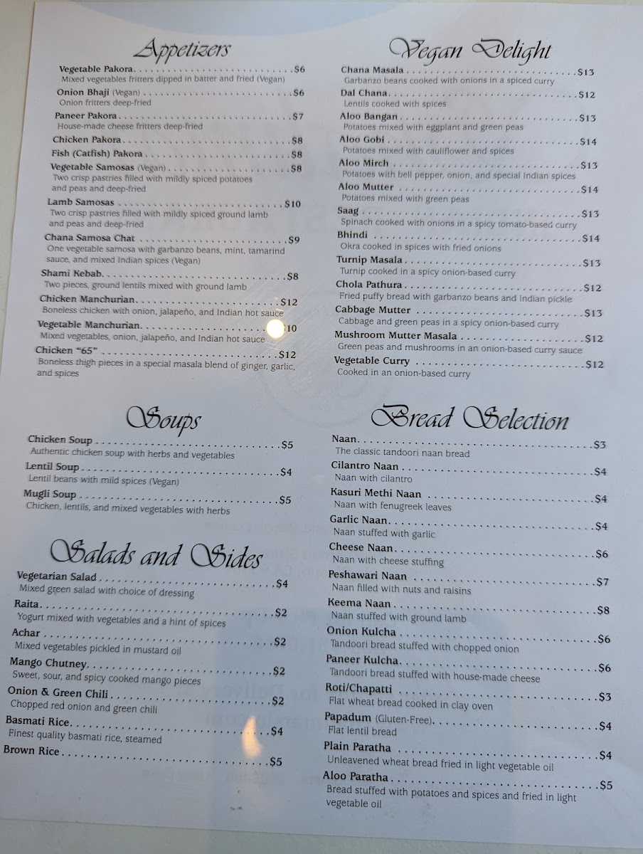 Menu Shalimar Restaurant-1