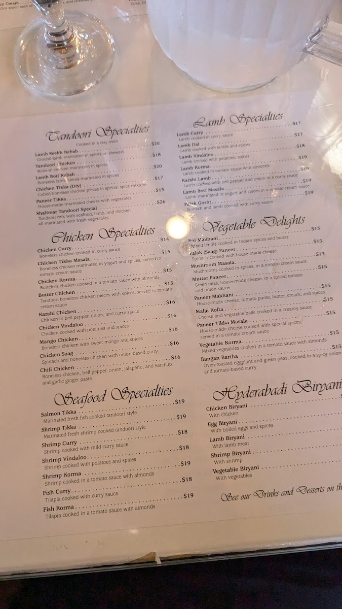 Menu Shalimar Restaurant-8