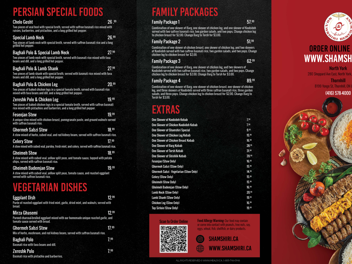 Menu Shamshiri Restaurant-1
