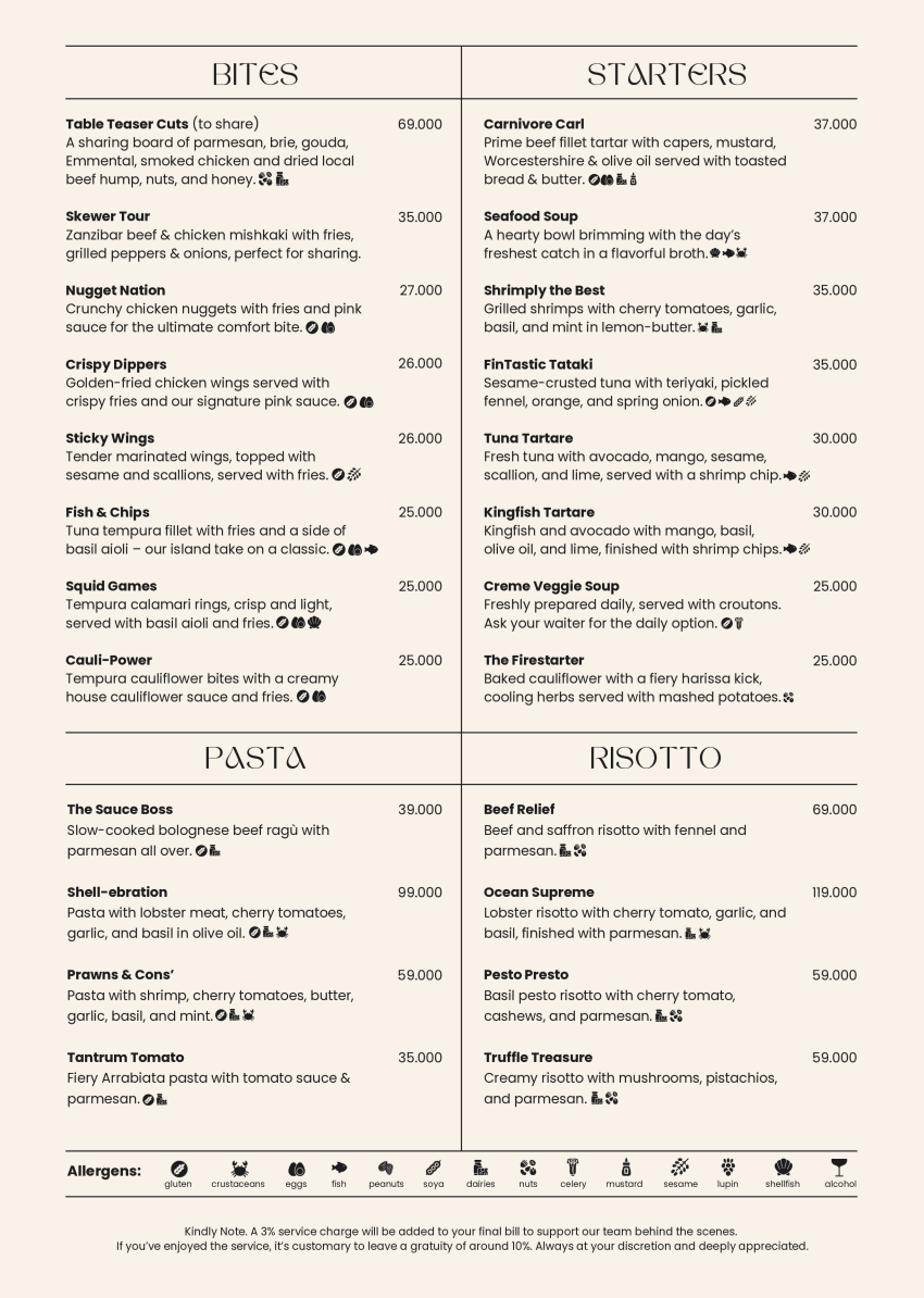 Menu Shanga Restaurant Paje-2