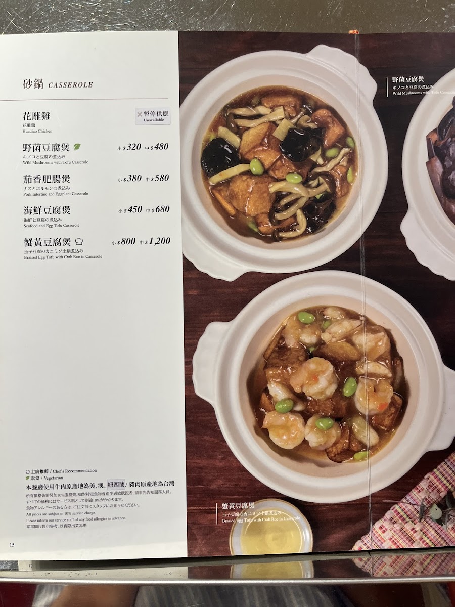 Menu Shanghai Tea Room-7