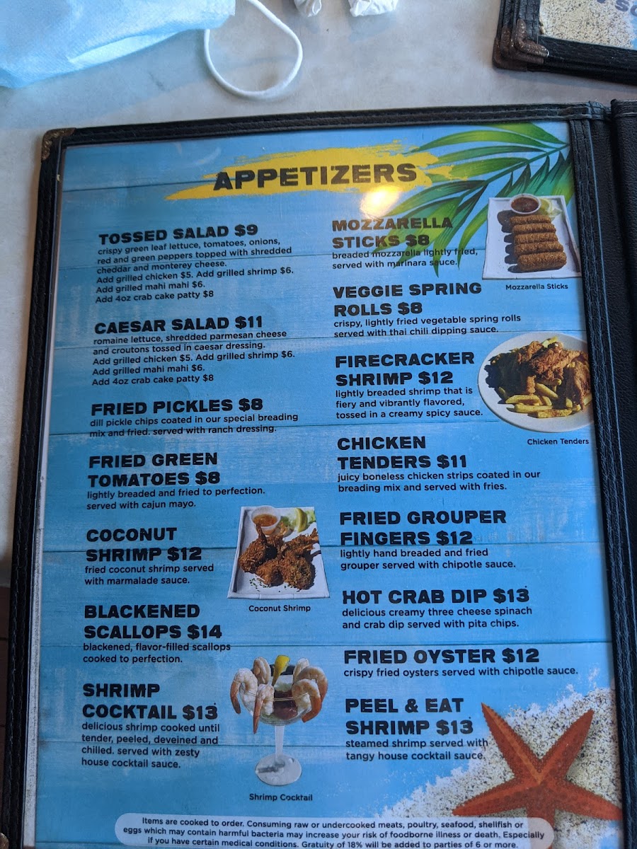 Menu Sharkey's Oceanfront Restaurant-10