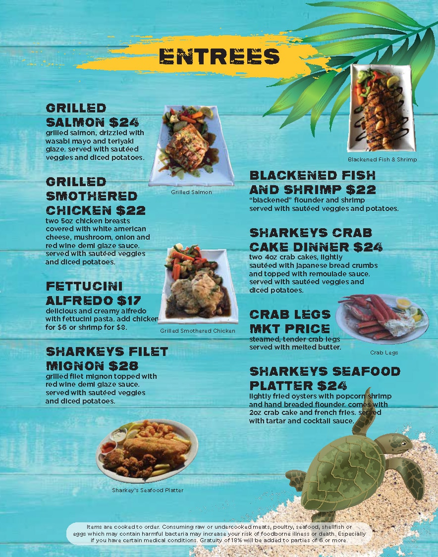 Menu Sharkey's Oceanfront Restaurant-2