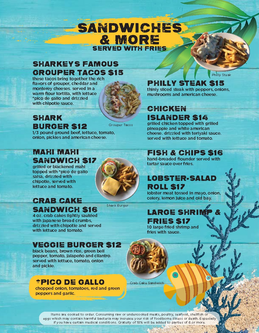 Menu Sharkey's Oceanfront Restaurant-3