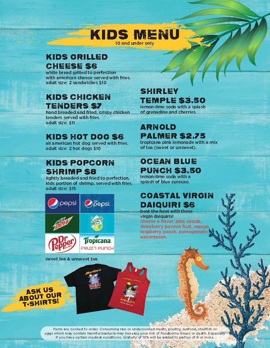 Menu Sharkey's Oceanfront Restaurant-4