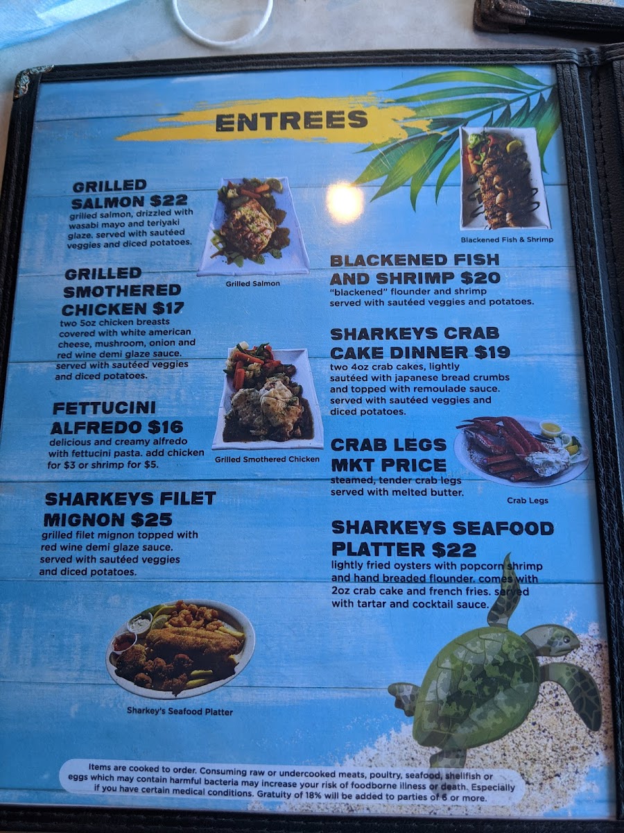 Menu Sharkey's Oceanfront Restaurant-6