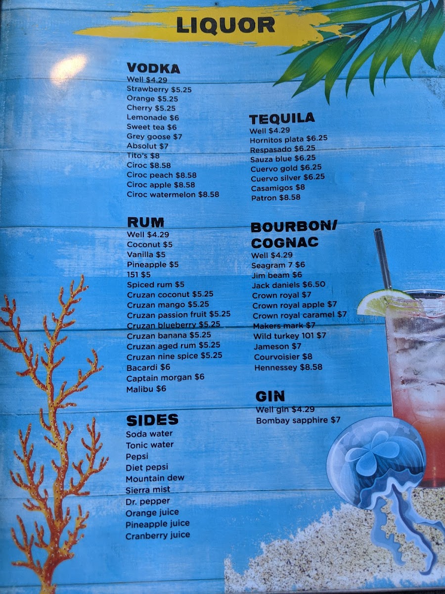 Menu Sharkey's Oceanfront Restaurant-8