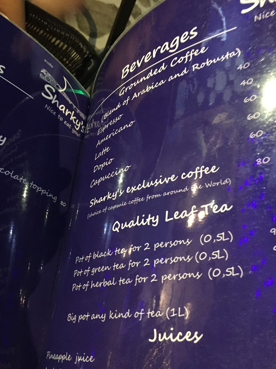 Menu Sharky Restaurant & Bar - Garden Terrace-7