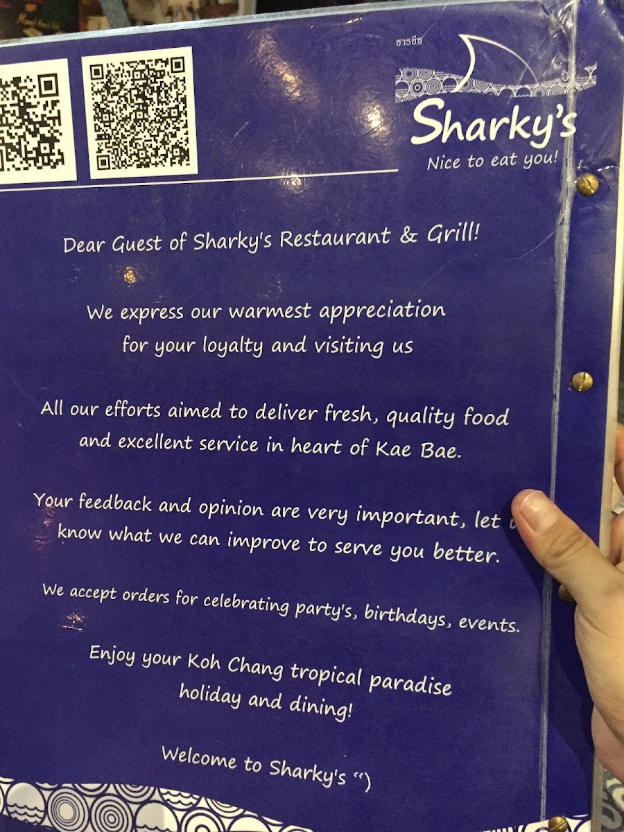 Menu Sharky Restaurant & Bar - Garden Terrace-8