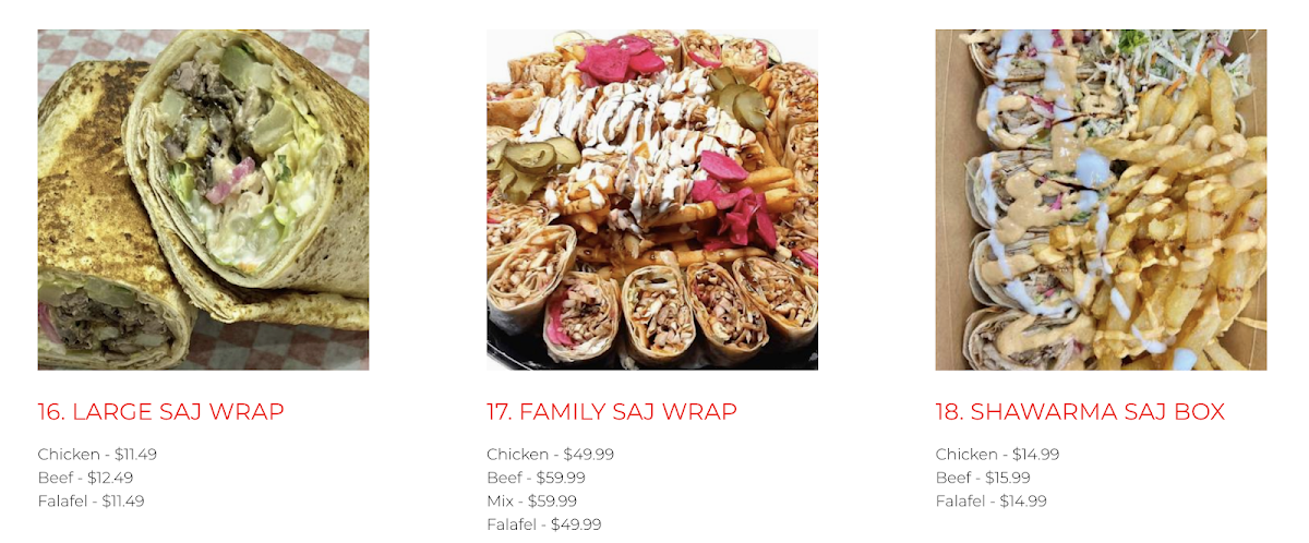 Menu Shawarma Box Plus North York-2
