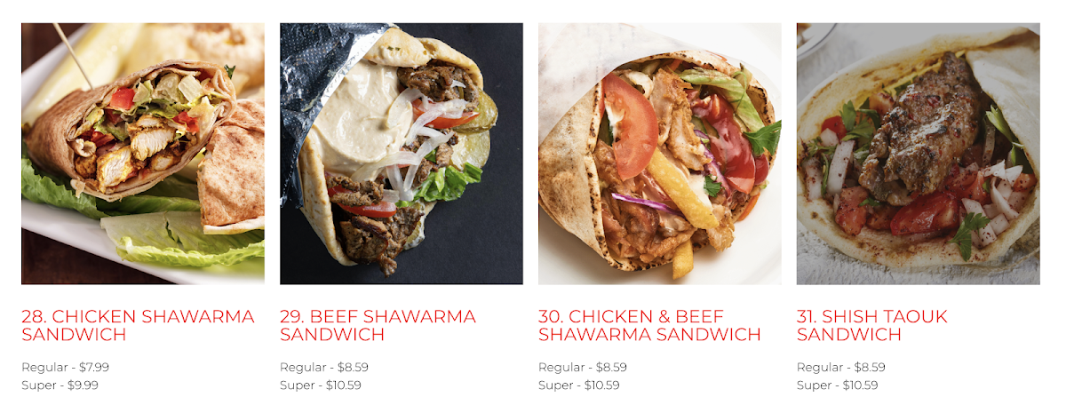 Menu Shawarma Box Plus North York-4
