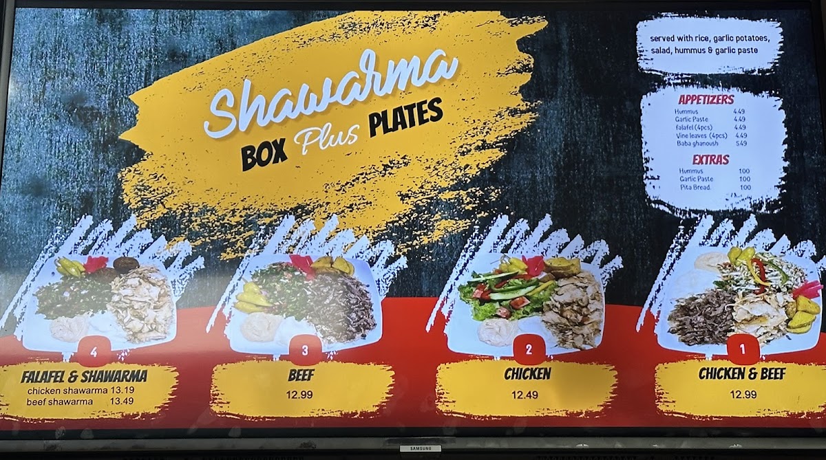 Menu Shawarma Box Plus North York-7