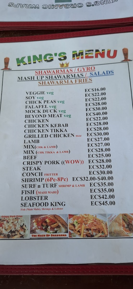 Menu Shawarma King 3 Frigate Bay-4