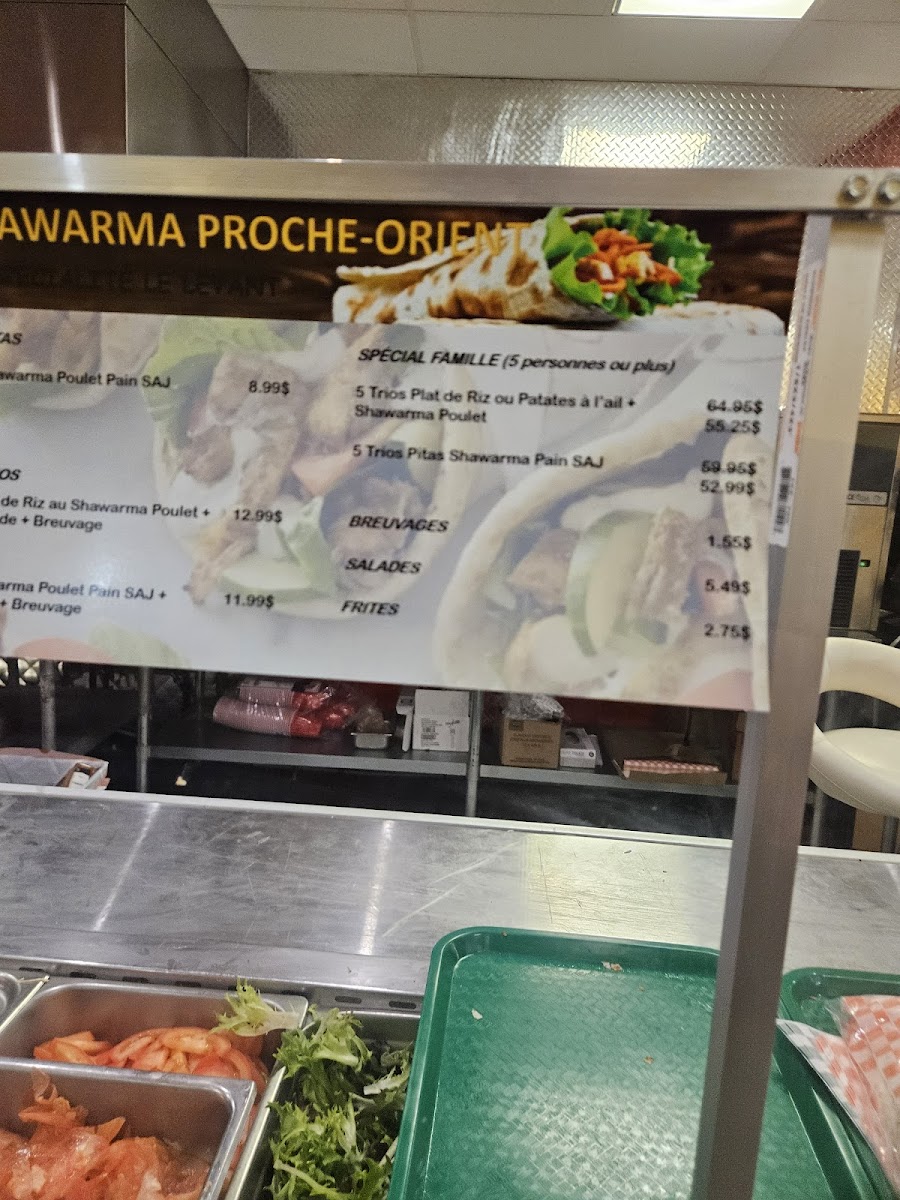 Menu Shawarma Proche-Orient-10
