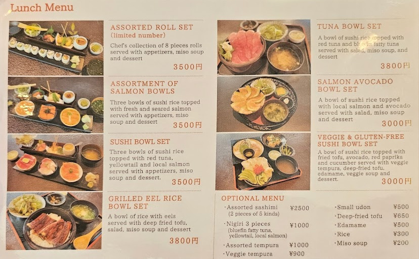 Menu Shaw's Sushi Bar & Dining-1