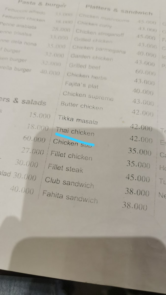 Menu Shay W Aassal شاي وعسل-1
