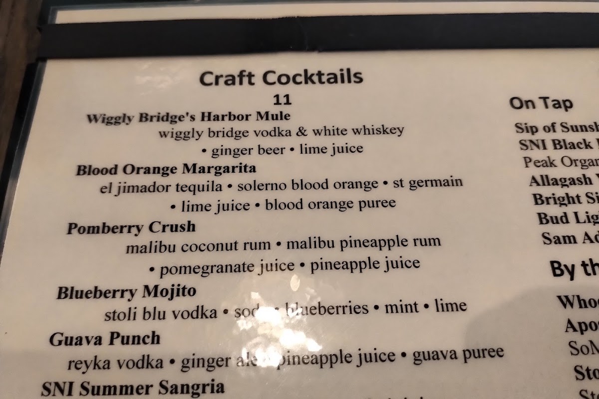 Menu Shearwater At Stage Neck Inn-4