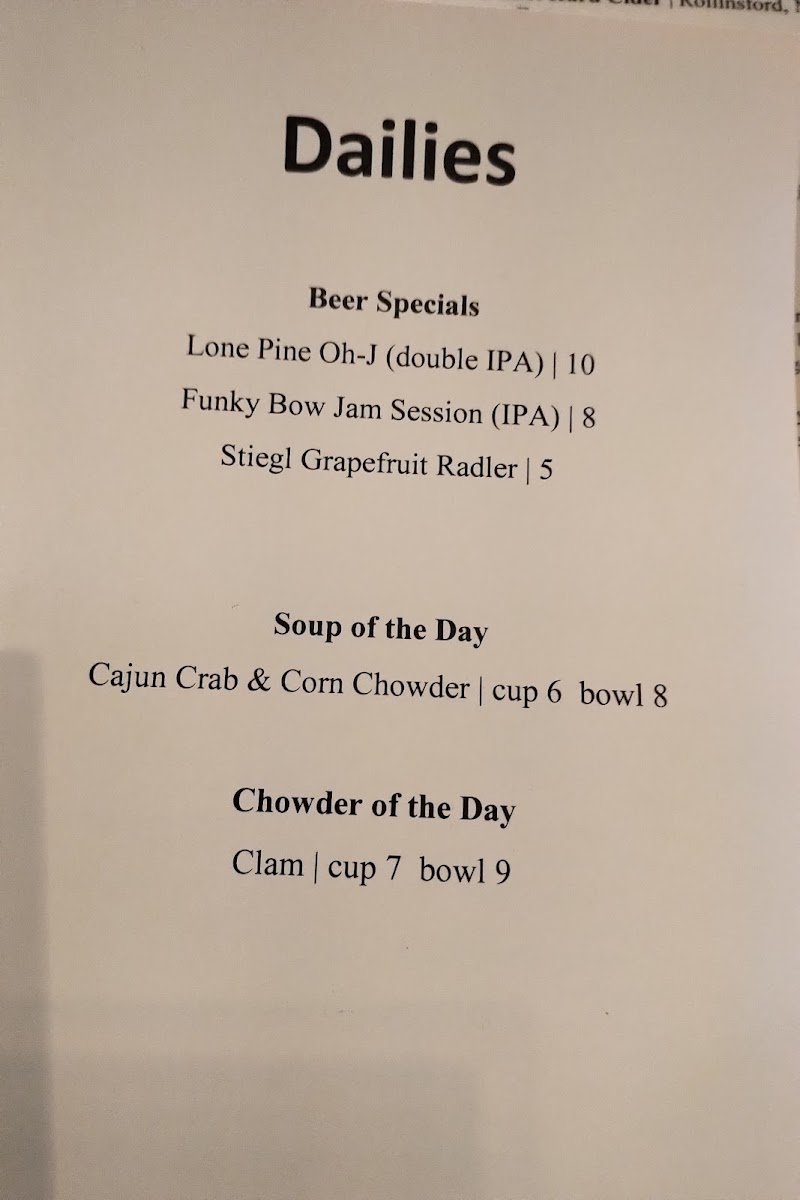 Menu Shearwater At Stage Neck Inn-6