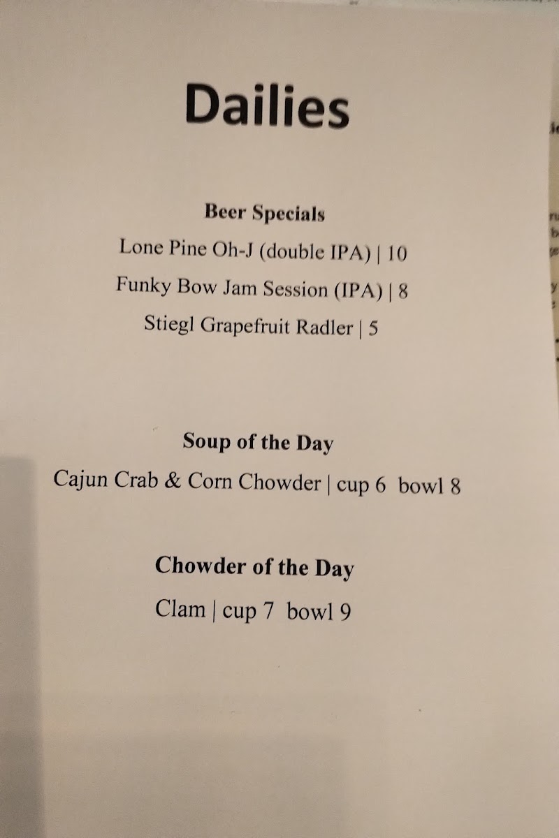 Menu Shearwater At Stage Neck Inn-7