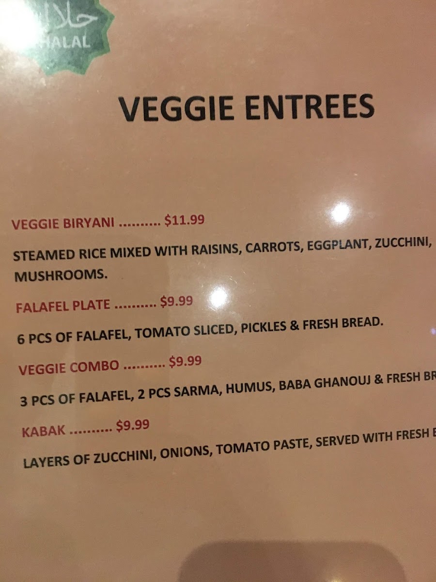 Menu Sheesh-4