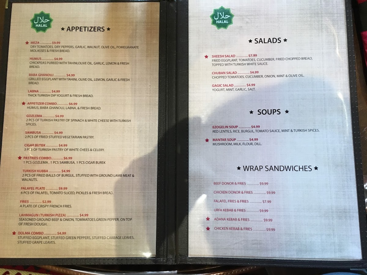 Menu Sheesh-5