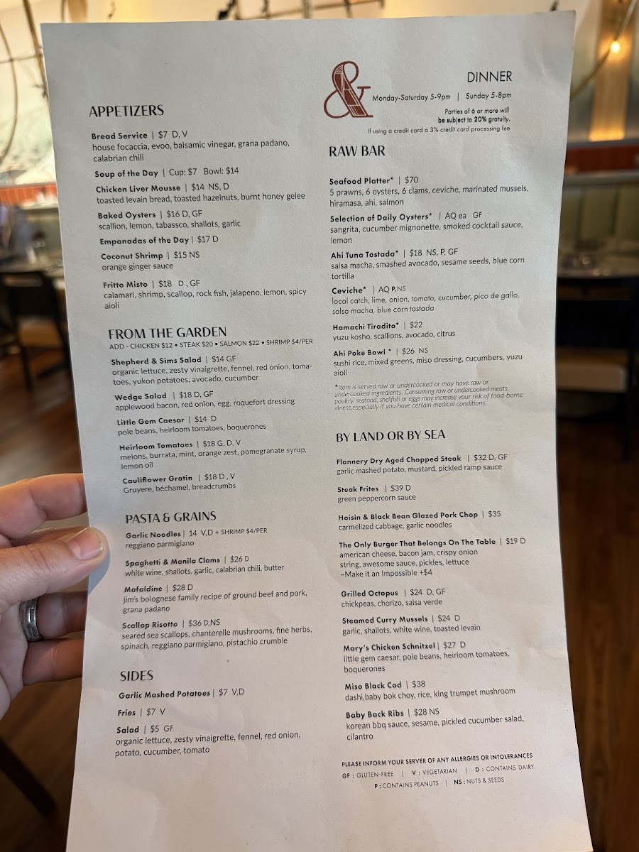 Menu Shepherd & Sims-5