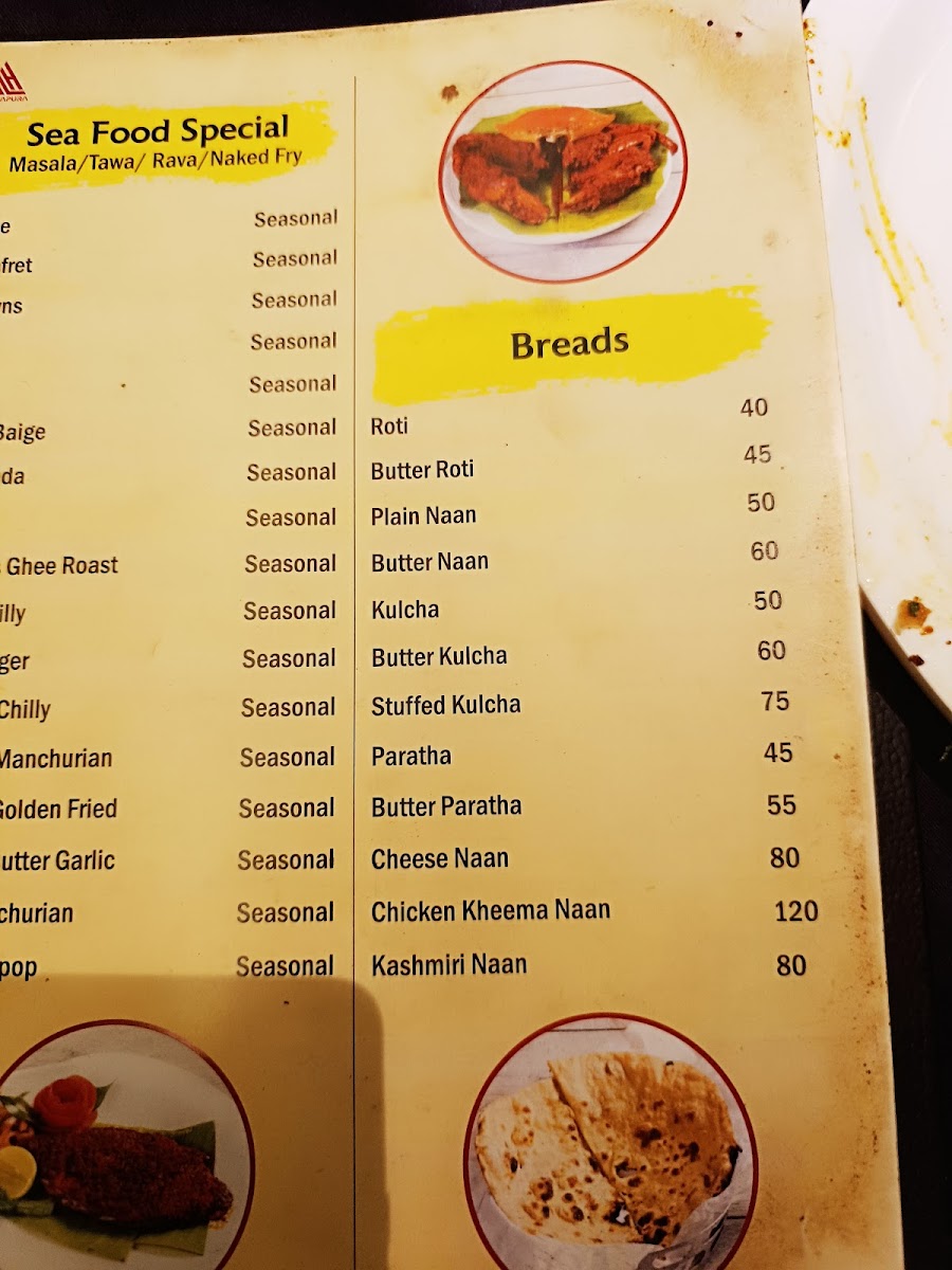 Menu Shetty Lunch Home Estd. 1956-8