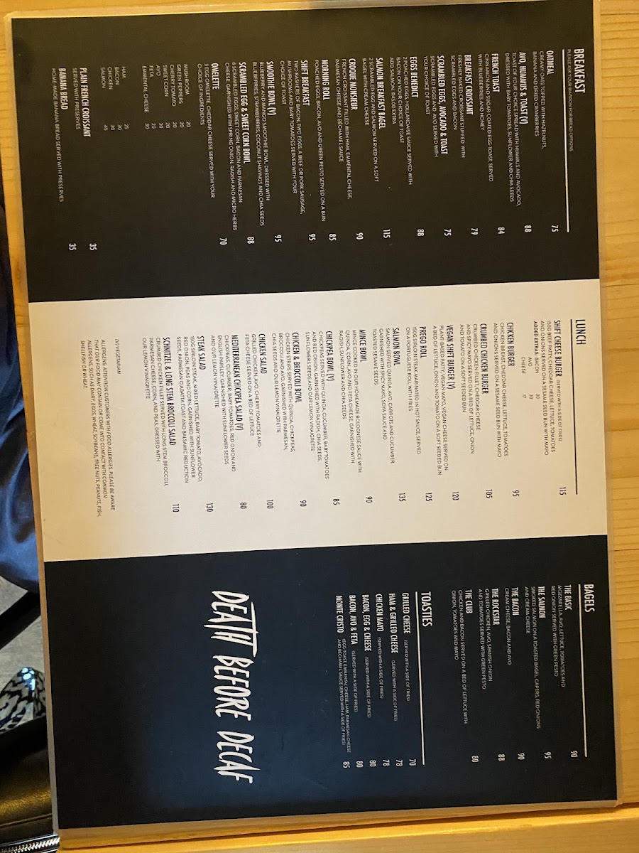 Menu Shift Espresso Bar | Glengariff-8