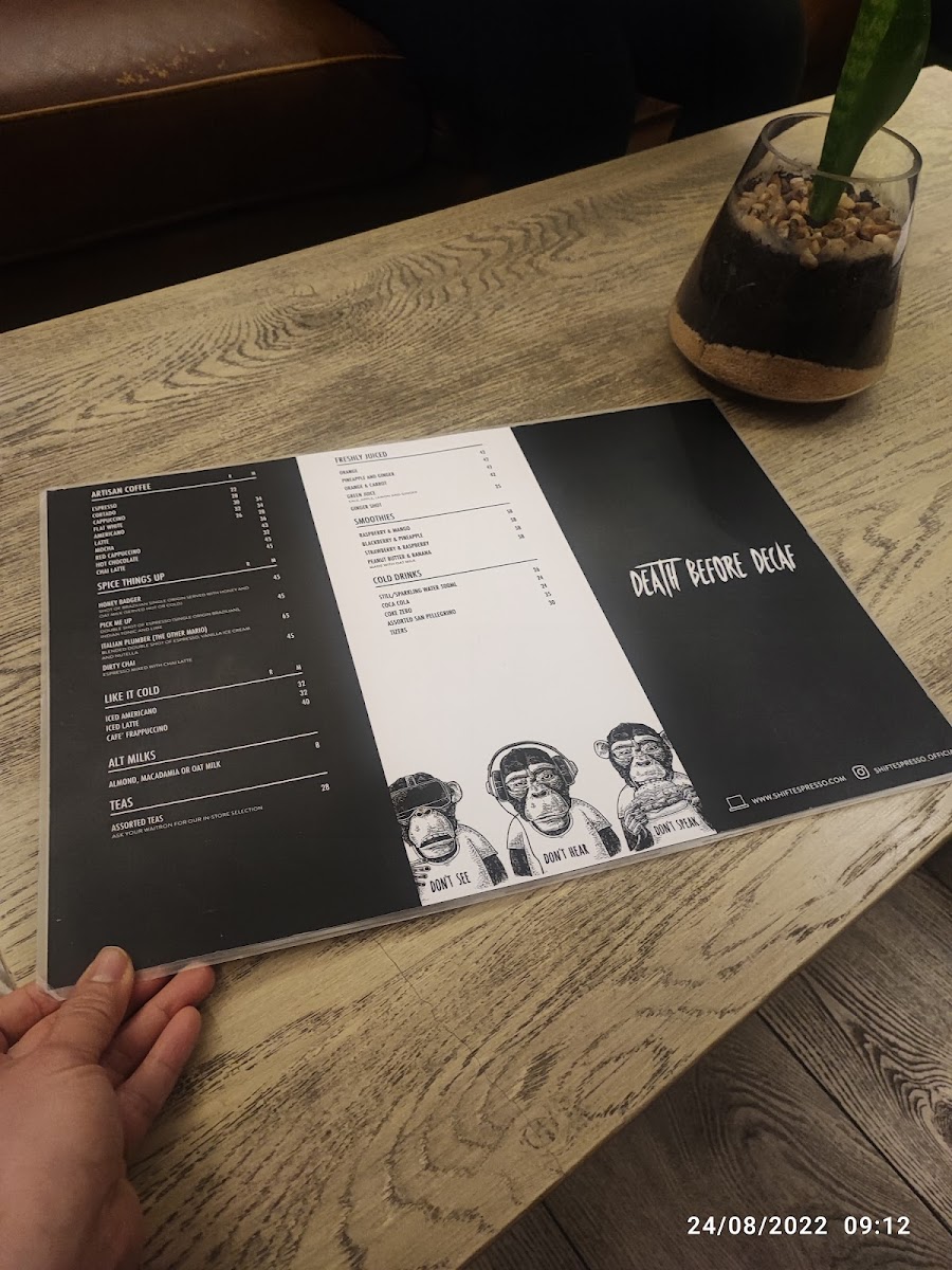 Menu Shift Espresso Bar | Glengariff-9