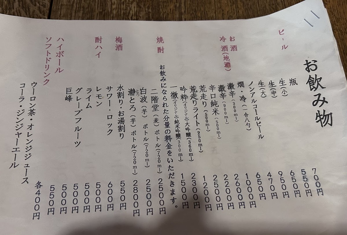 Menu Shinsui-1