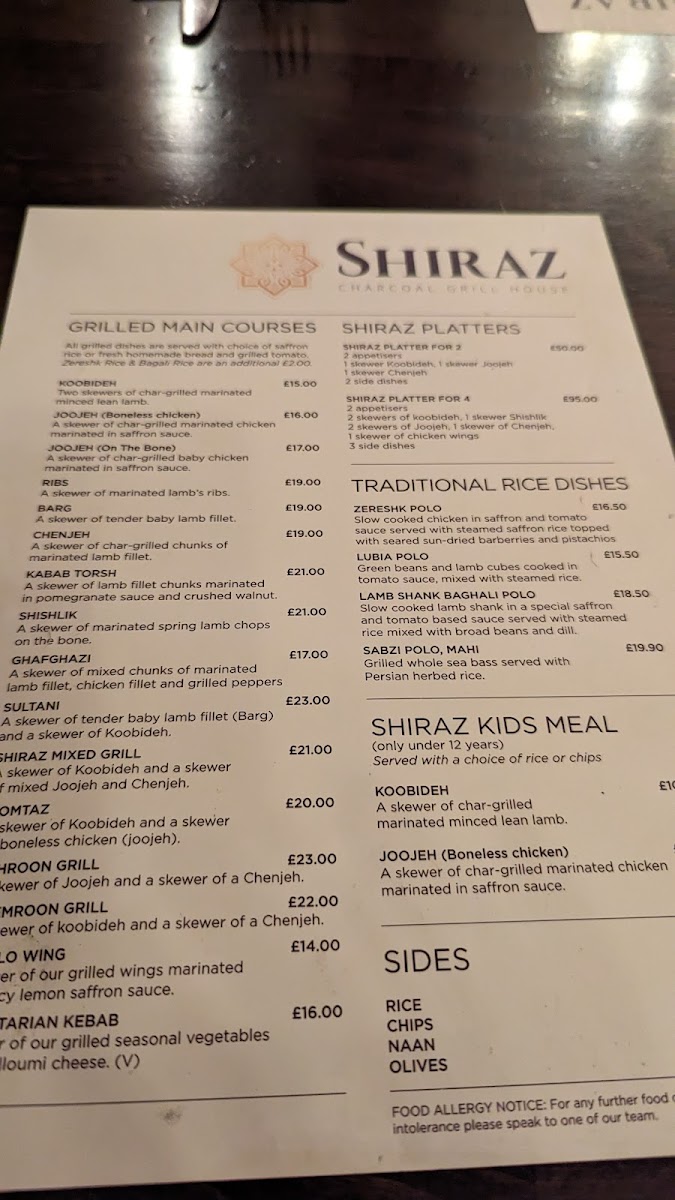 Menu Shiraz Persian Restaurant-8