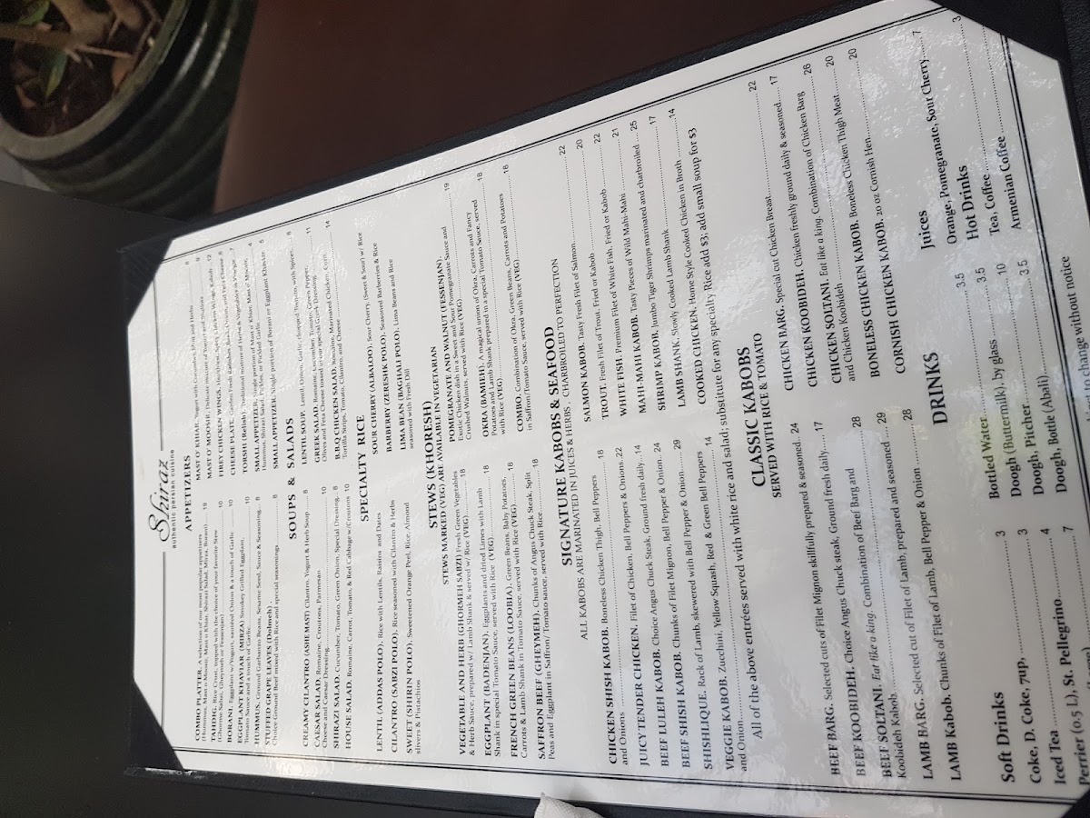 Menu Shiraz Restaurant-10