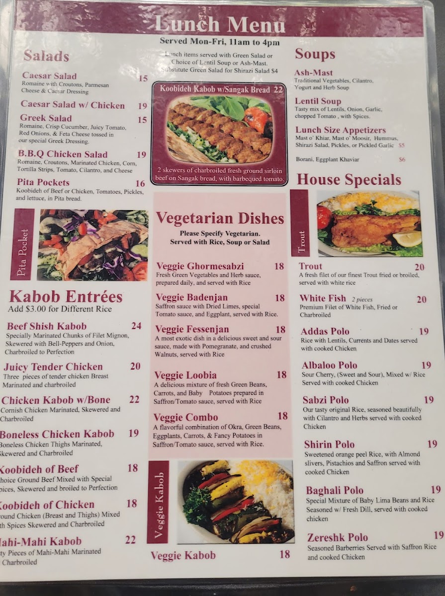 Menu Shiraz Restaurant-2