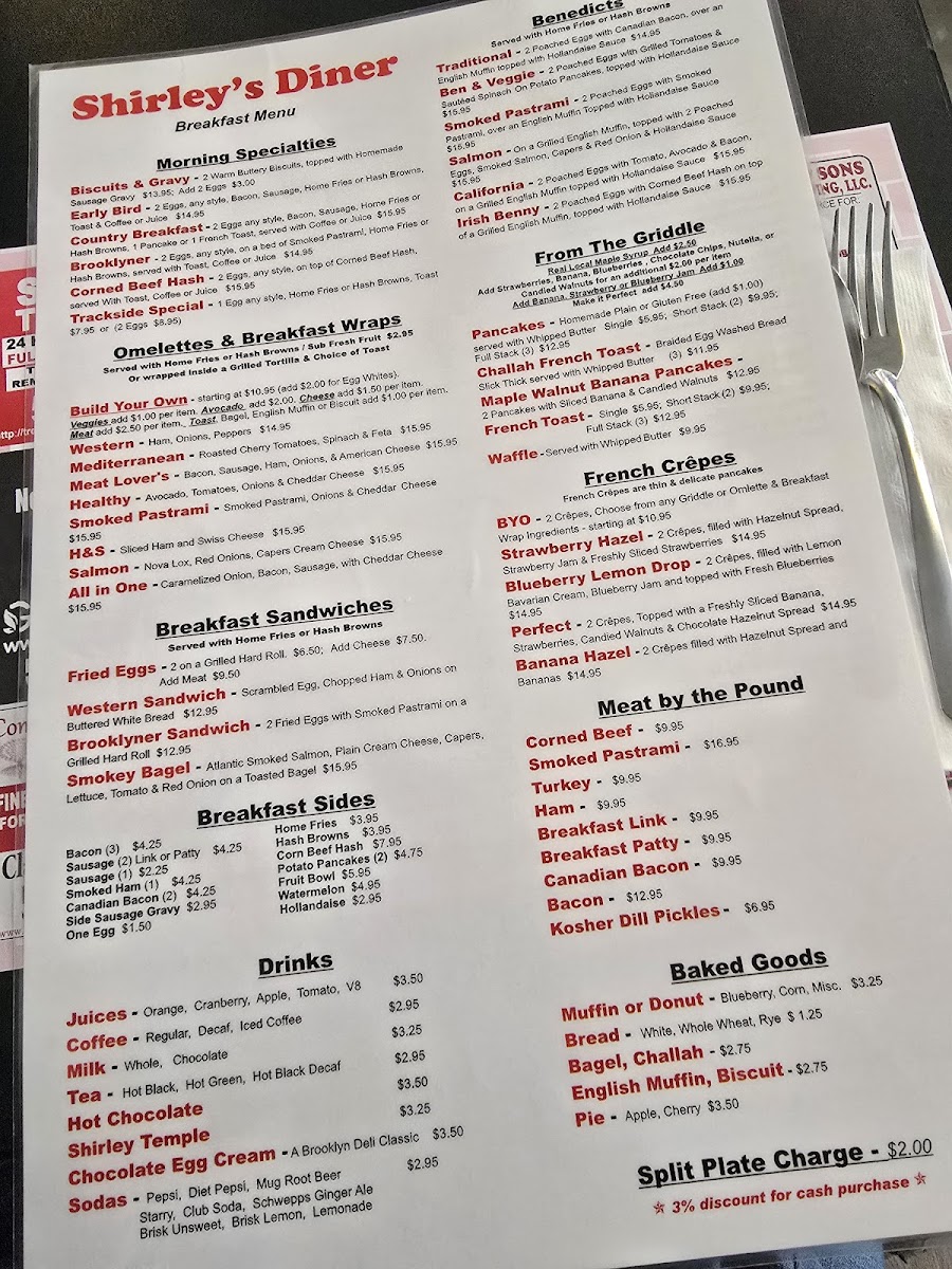 Menu Shirley's Diner-10