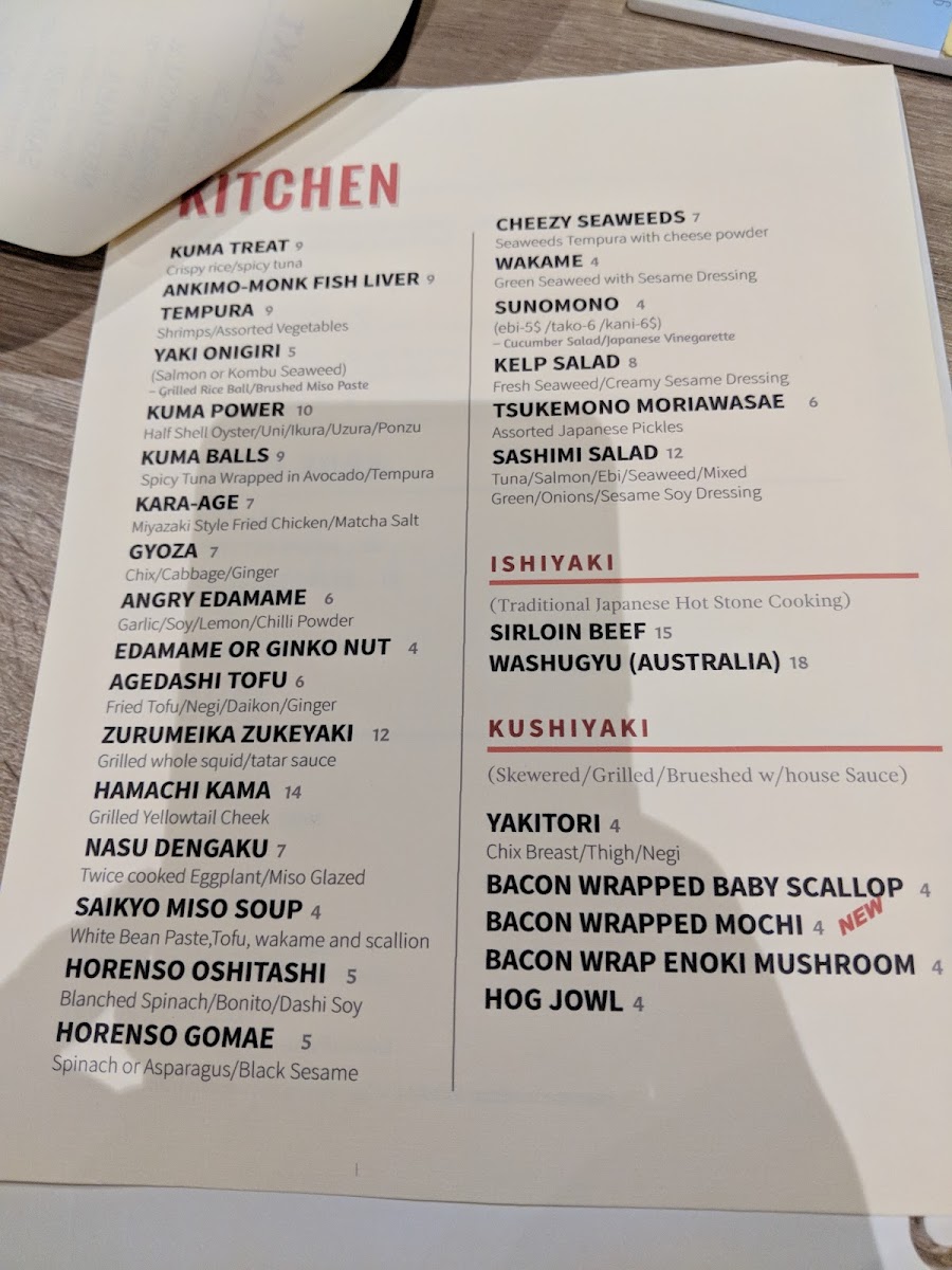 Menu Shiro Kuma Sushi-8