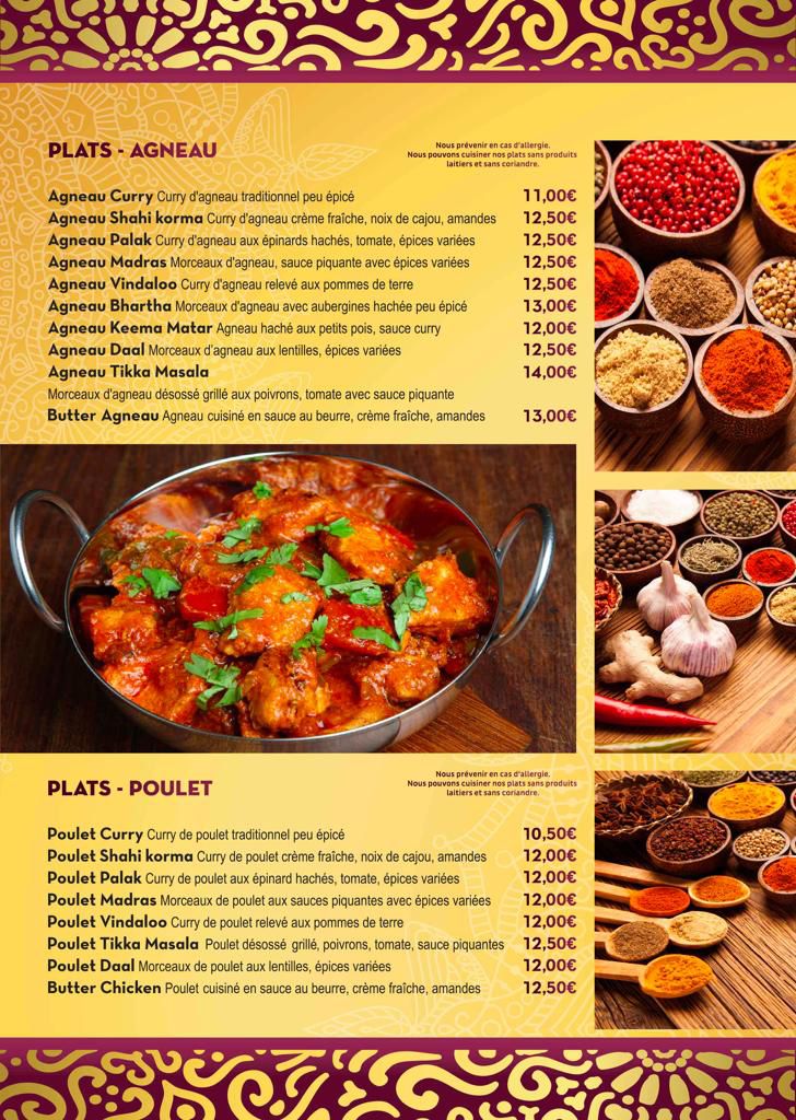 Menu Shiva - Restaurant Indien-9