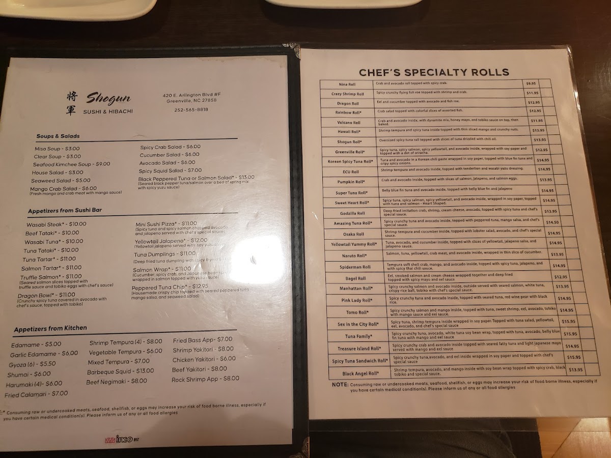 Menu Shogun Japanese Restaurant-1