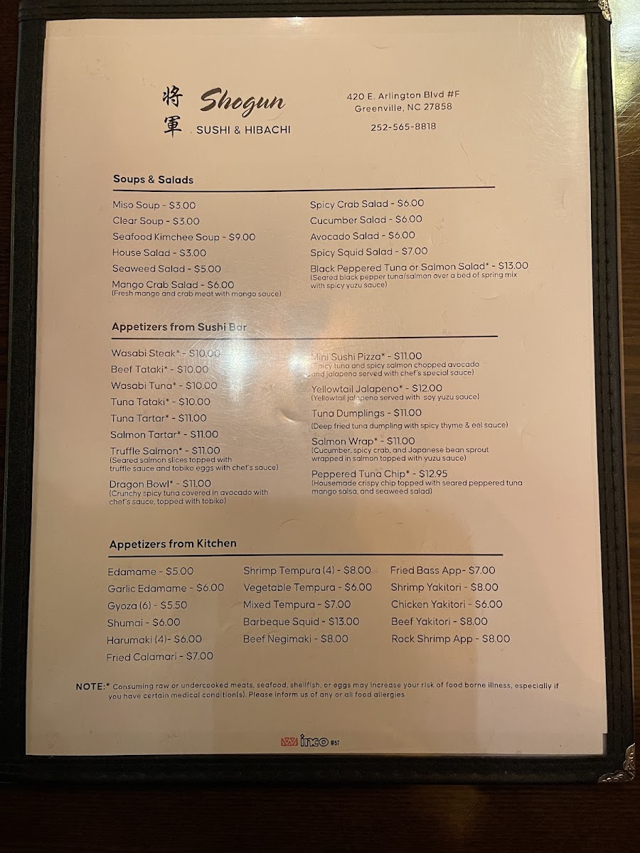 Menu Shogun Japanese Restaurant-8